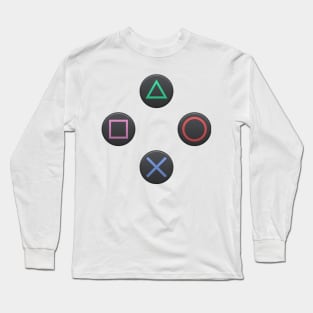 PS4 Controller Buttons Long Sleeve T-Shirt